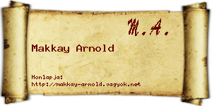 Makkay Arnold névjegykártya